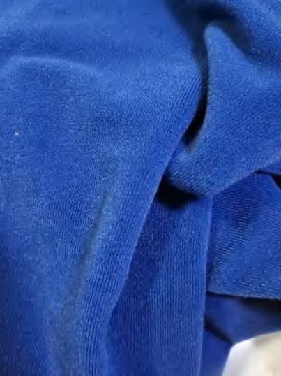 Blue nylon loop fabric close-up