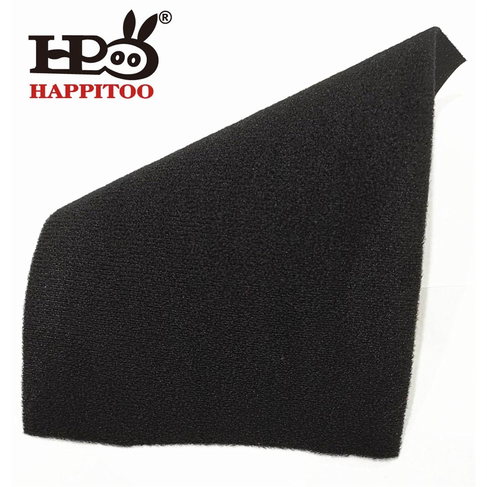 Black nylon loop fabric 150 cm wide, brushed loop surface